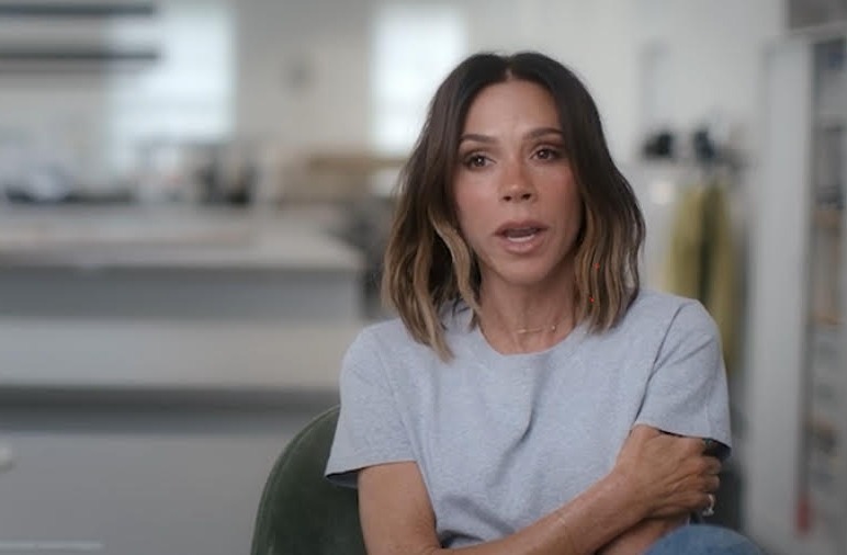 Victoria Beckham on Netflix, speaking the words "in an incredibly unhealthy way."