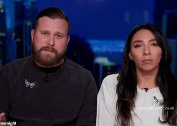 Sky and Amanda Roberts, Virginia Giuffre's brother and sister, pictured, say it is not enough for Andrew to be stripped of his Prince title and that he 'needs to be behind bars'