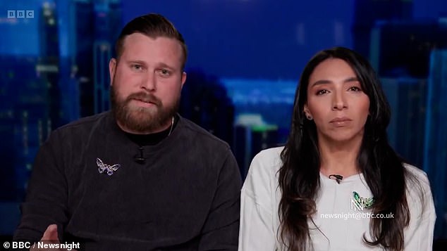 Sky and Amanda Roberts, Virginia Giuffre's brother and sister, pictured, say it is not enough for Andrew to be stripped of his Prince title and that he 'needs to be behind bars'