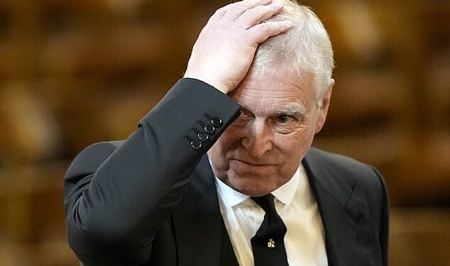 In a bombshell statement released on Thursday, the King said his younger brother (pictured at the Duchess of Kent's funeral last month) will now be known as Andrew Mountbatten Windsor - with immediate effect