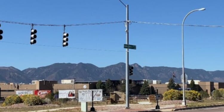 Rampart High School in Colorado Springs, Colorado, may face legal action for not allowing senior Sophia Shumaker to paint her senior parking spot with a shepherd and Bible verse. Rampart High School in Colorado Springs, Colorado, may face legal action for not allowing senior Sophia Shumaker to paint her senior parking spot with a shepherd and Bible verse.