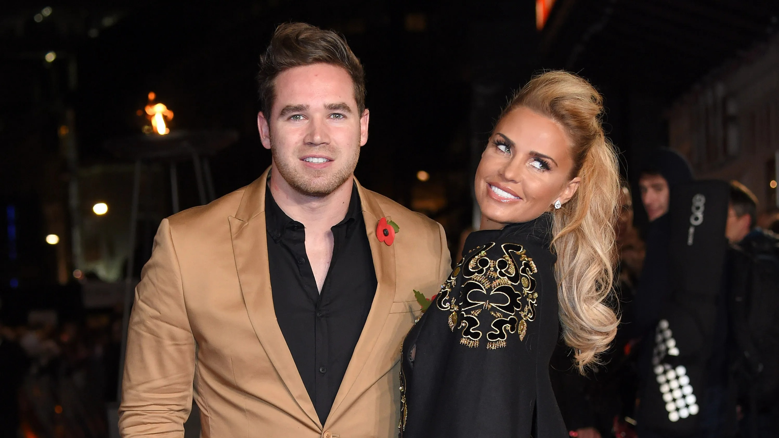 Kieran Hayler and Katie Price attending The Hunger Games: Mockingjay Part 2 UK premiere.