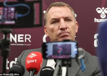 Rodgers speaks to the press as Celtic boss for the last time after defeat to Hearts
