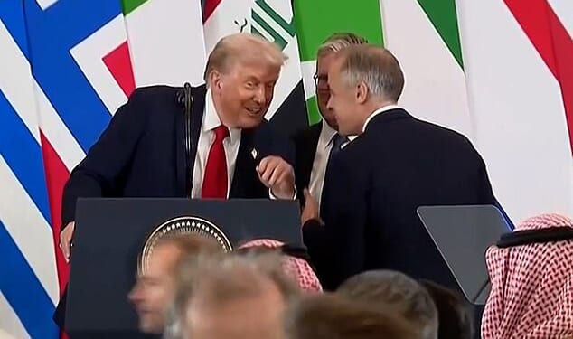 'You upgraded me': Moment Donald Trump and Mark Carney joke after US president mislabels Canadian PM