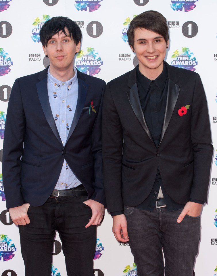 Phil Lester and Dan Howell at the BBC Radio 1 Teen Awards.