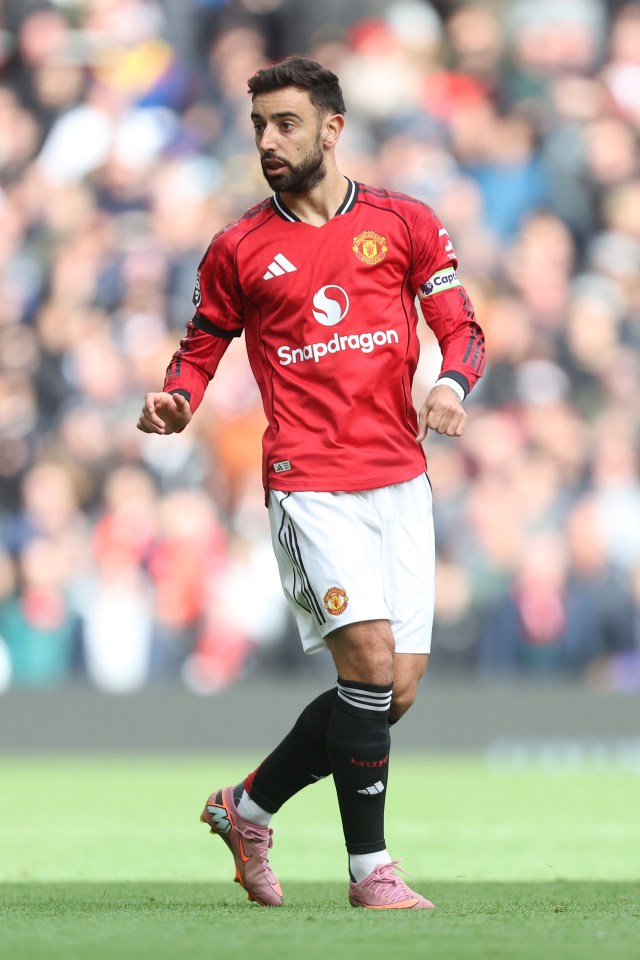 Bruno Fernandes of Manchester United on the field.