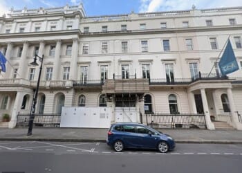 Nestled between the Austrian Embassy and the Country Land and Business Association, the mansion in Belgrave Square (pictured) is just a stone's throw from Buckingham Palace and is in the process of redevelopment