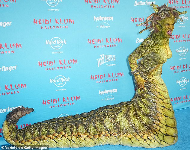 Like the 1980s movie character, Heidi's Medusa comes armed with a bow and arrow and has a long snake tail instead of legs, in contrast to traditional depictions