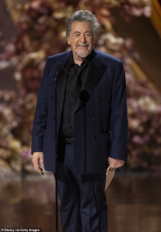 He became a new father again aged 83 after The Godfather star welcomed his fourth child in 2023 with his girlfriend Noor Alfallah, 31 (pictured last year)