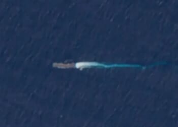 Satellite images reveal US warships with 1,600 Marines edging closer to Venezuela as Trump 'ready to strike at any time'