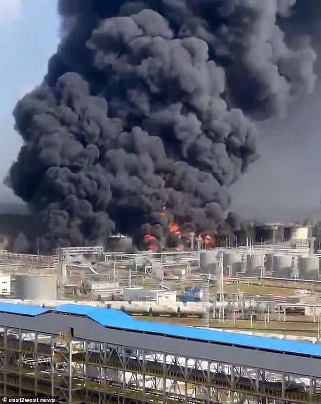 Novoshakhtinsk refinery blaze in Rostov region on August 21 deepens petrol shortages across Russia after repeated Ukrainian drone strikes on oil plants