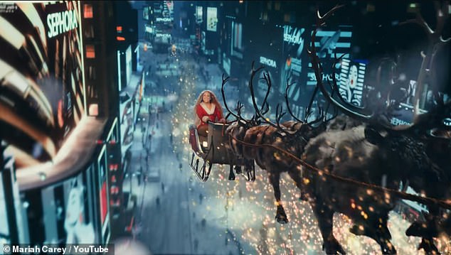 Festive fans gushed over the singer in the comments, with one writing: 'Mariah Carey has officially made every November 1st an event and we love it!!!'