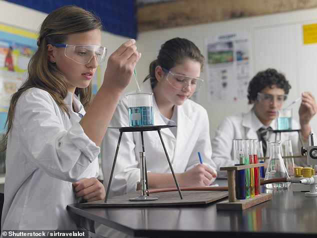 But General Secretary of the Association of School and College Leaders (ASCL) Pepe Di'Iasio said there would be significant 'challenges to actually deliver' teaching three sciences (stock image)