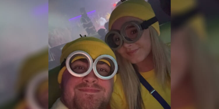 Darts star Luke Littler and girlfriend Faith Millar cosy up together while dressed as Minions to celebrate Halloween