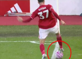 Man Utd in major controversy with Nottingham Forest fuming over goal that referee 'guessed' should stand