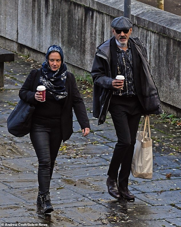 Al Said was dubbed the UK's poshest thief after embarking on a shoplifting spree which saw her steal Le Creuset cookware and premium steaks. Pictured: Al Said and husband Mark Wheatcroft arriving at Winchester Crown Court