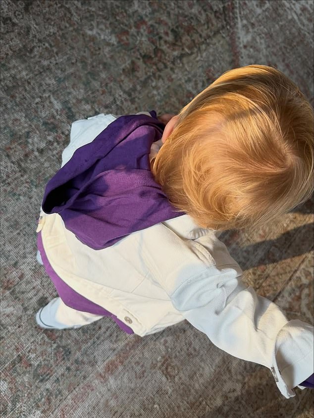 Hailey shared a carousel of the adorable photos of Jack on Instagram Friday, wishing her followers a happy Halloween with the caption, 'Happy Halloween from JBB'