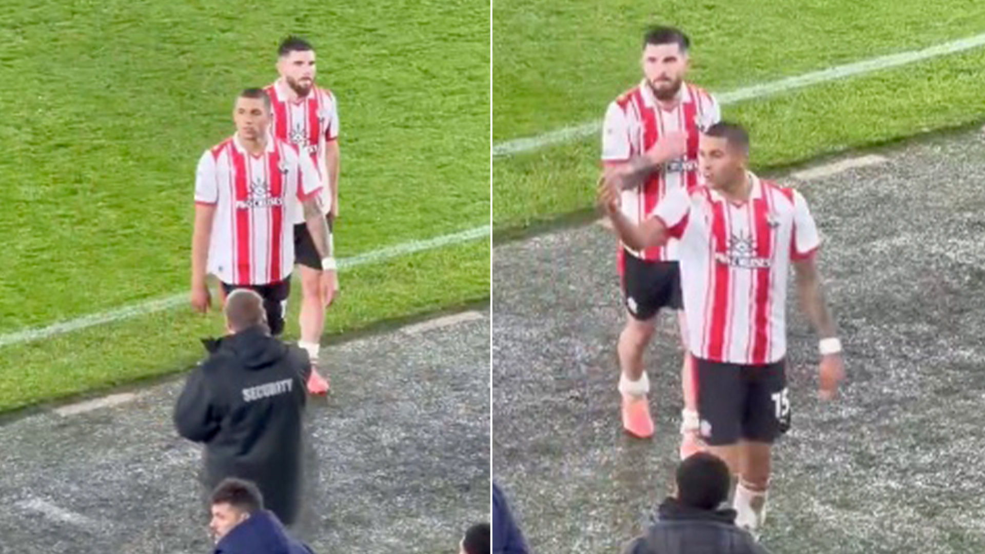 Moment furious Southampton star Nathan Wood appears to tell own fans to 'f*** off' while he is booed off pitch