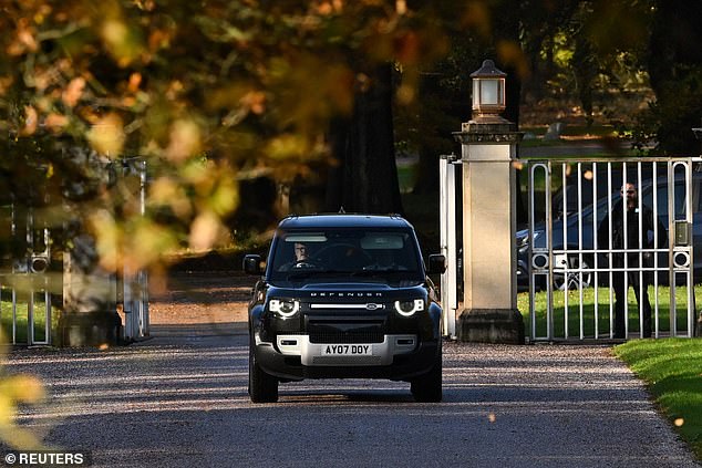 The Duke of York car (DOY) leaves the Royal Lodge, a large property on the estate surrounding Windsor Castle, where Andrew, the younger brother of Britain's King Charles lives, in Windsor, Britain, November 1, 2025