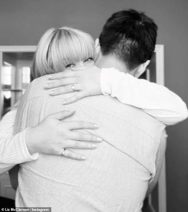 In June, Liz revealed the identity of her husband Peter as they celebrated their first wedding anniversary