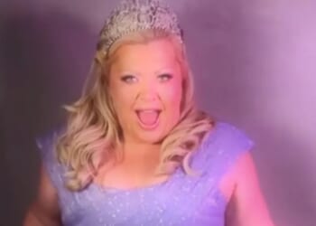 Gemma Collins shows off her three stone weight loss as she transforms into Wicked's Glinda for Halloween