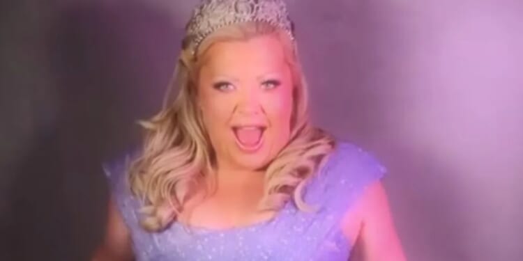 Gemma Collins shows off her three stone weight loss as she transforms into Wicked's Glinda for Halloween