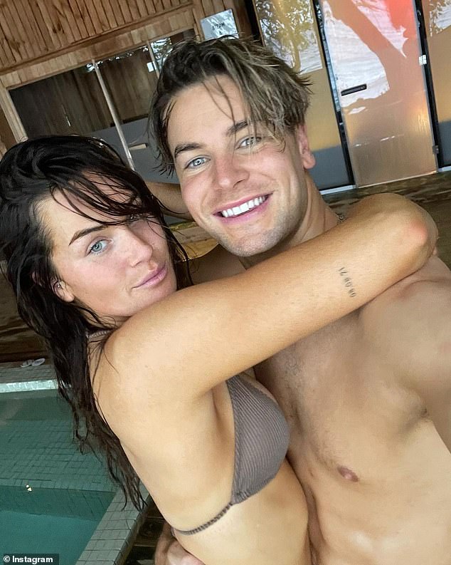 Despite moving in together and getting matching tattoos, Chris and Annabel's romance only lasted a year and the professional golfer moved on to Alfie just a year later (pictured in 2022)