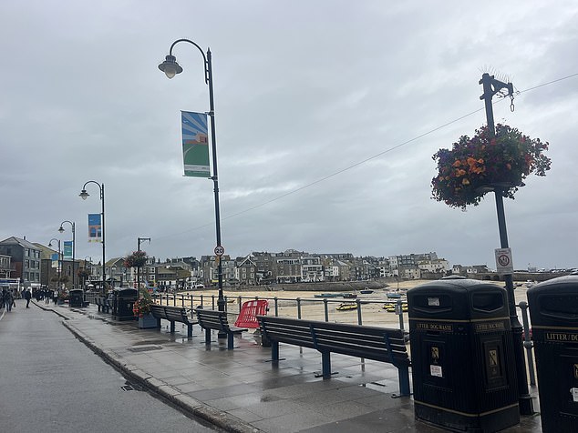 Last year Cornwall faced its worst summer visitor numbers in a decade, and this summer is not predicted to be much better (pictured: St Ives Harbour looking rather empty)