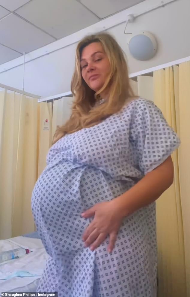 Sharing an adorable clip from her birth, Shaughna was seen showing off her bump in a hospital gown as we as Billy carrying her baby bag into the ward
