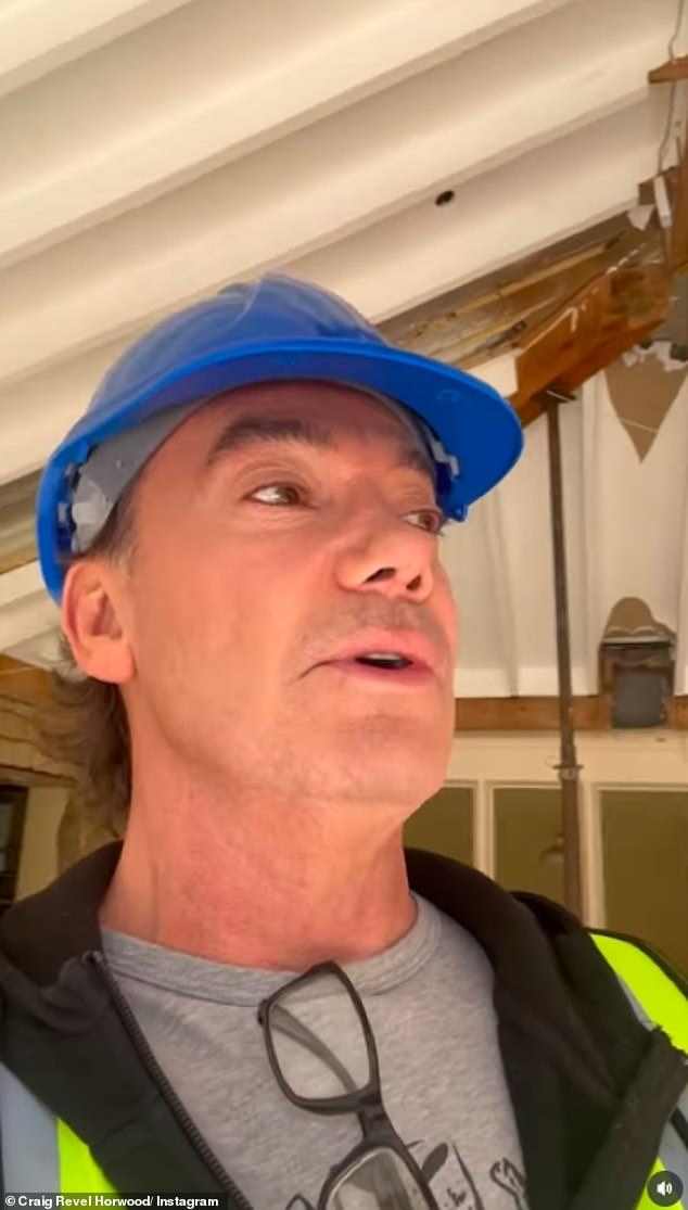 In a new Instagram video on Sunday he walked through the house in his hard hat as he gave an update on progress