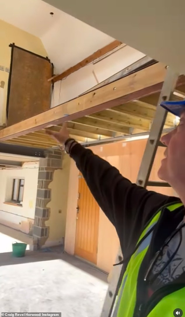 He penned in the caption of the post: 'My home renovations are finally at the end of the demolition stage and the reconstruction has well and truly begun'