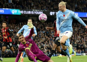 Erling Haaland scores twice and unveils brilliant new celebration as City go second