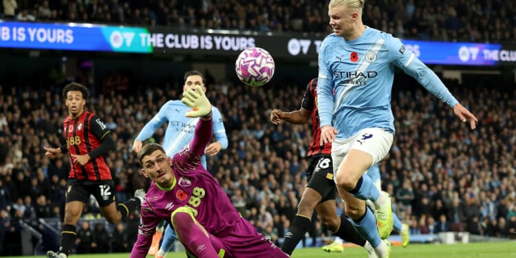 Erling Haaland scores twice and unveils brilliant new celebration as City go second