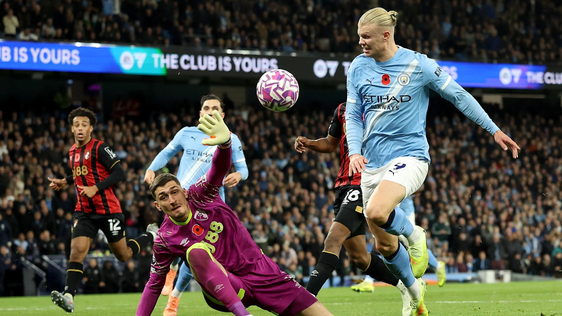Erling Haaland scores twice and unveils brilliant new celebration as City go second