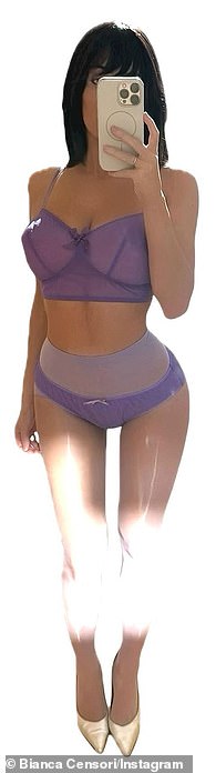 She curiously donned panties over pantyhose