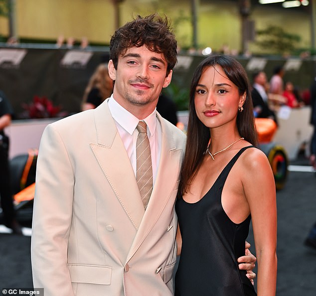 Leclerc pictured with Saint Mleux at the F1 movie premiere in New York back in June