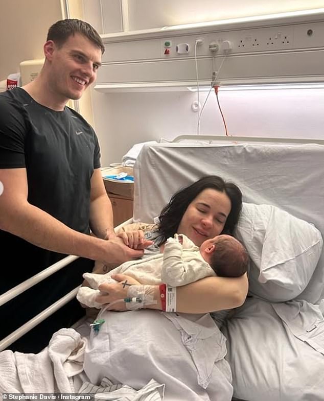 The actress gave birth to Samuel back in January, sharing the moment he was born with her social media followers