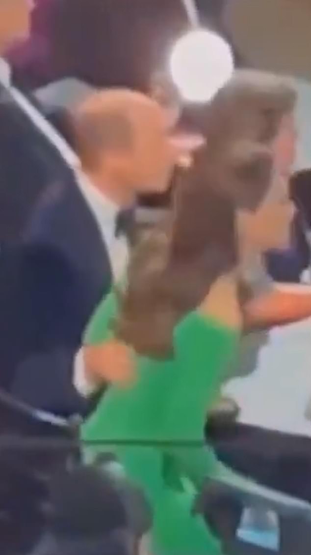 A video captured at the event showcased the heartwarming moment William placed a tender hand on the back of Kate's back as she slowly settled into her seat. According to body language expert Judi James, this indicated the pair were in 'mutual appreciation mode'