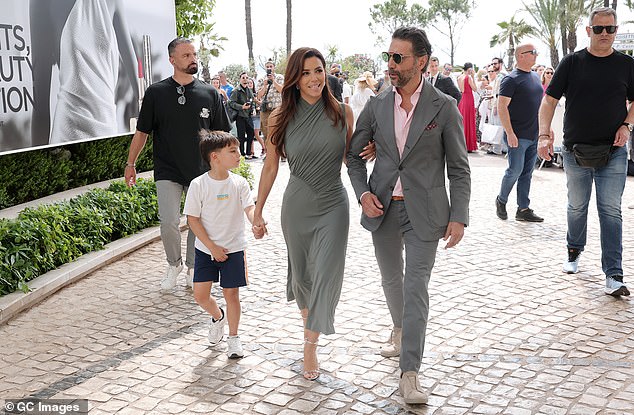 The Only Murders in the Building star is currently married to José Bastón, with whom she shares seven-year-old son Santiago (seen together in May)