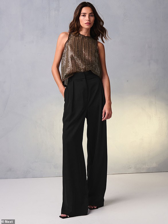 These £38 Black Elastic Back Wide Leg Trousers are the perfect option to take you from day to evening with style