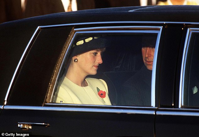Jayne Fincher, a photographer who had been present at the notorious engagement, previously told The Mail that while Diana had 'looked lovely', it was clear that her 'makeup was patchy and her eyes were red-rimmed'