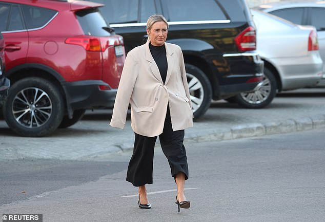 Culley's mother, Lyanne Kennedy seen arriving in court today. She and Culley's father had been forced to pay a £140,000 fine to reduce her sentence