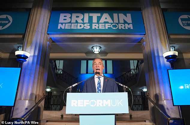 The speech has been billed as Mr Farage's first big move on economic policy, after he secured a groundswell of support by campaigning on issues such as immigration and 'wokery'