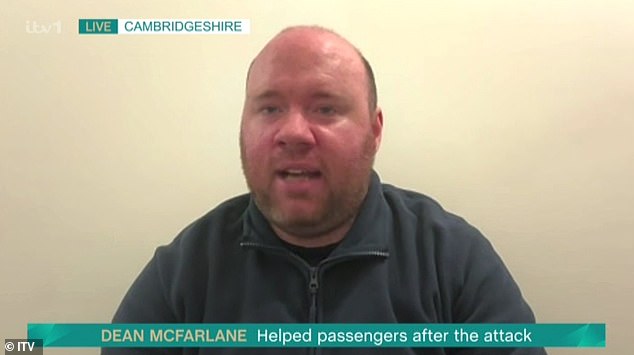Dean said: 'I still get nervous, I've not got much of an appetite, even thought I wasn't on the train and or affected anywhere near as badly as other people were, and like I say, I really do wish everyone the best'