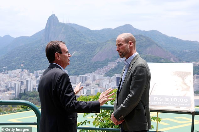 It can be revealed that William has viewed the world-famous Christ the Redeemer, the 125 foot Art Deco statue that towers over the area from Corcovado Mountain