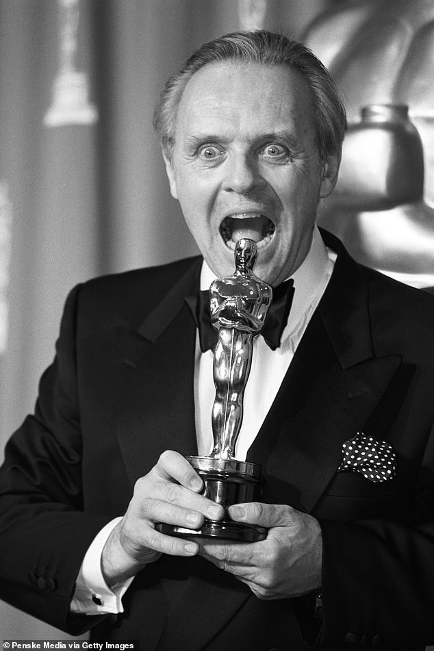 His drinking coupled with a dark depression prompted actor and director Laurence Olivier to advise him see a psychiatrist - but he refused. Pictured: The actor with his Oscar for Silence Of The Lambs
