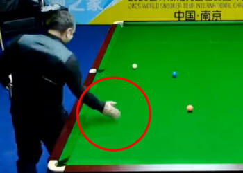 Watch moment fuming snooker star SLAPS black ball to end frame at International Championship
