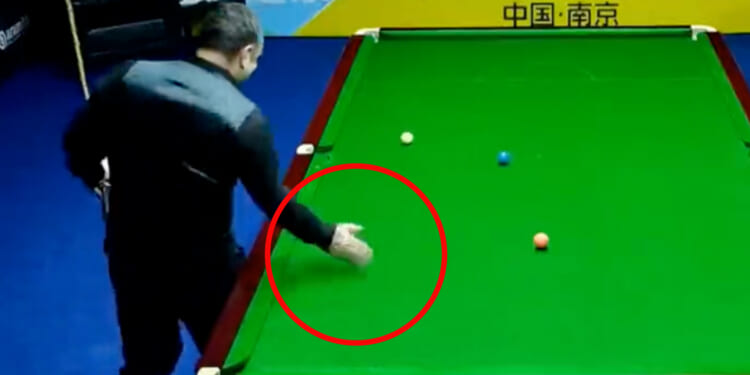 Watch moment fuming snooker star SLAPS black ball to end frame at International Championship