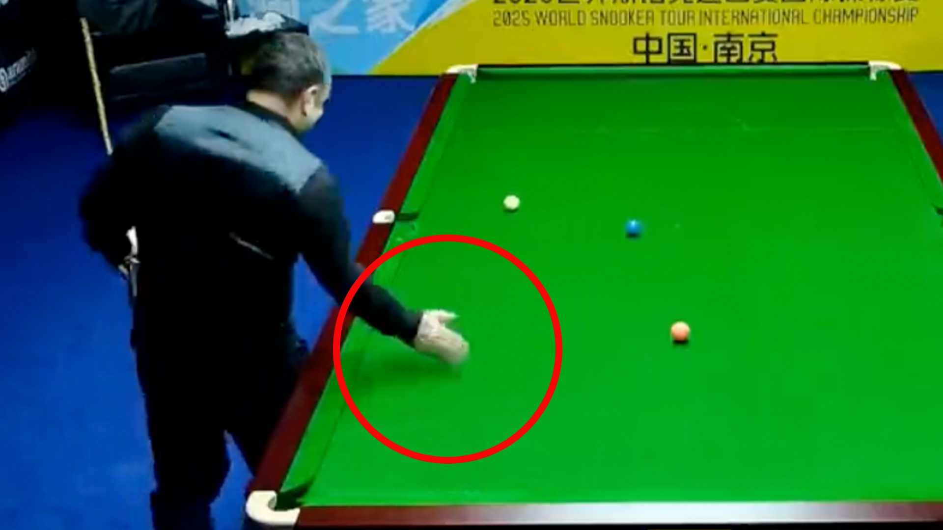 Watch moment fuming snooker star SLAPS black ball to end frame at International Championship