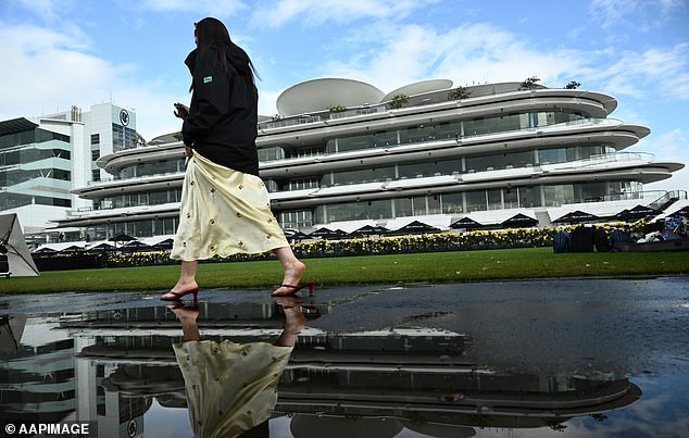 A general view of Flemington Racecourse  ahead of the 2025 Melbourne Cup at Flemington in Melbourne, Tuesday, November 4, 2025. (AAP Image/Joel Carrett) NO ARCHIVING, EDITORIAL USE ONLY